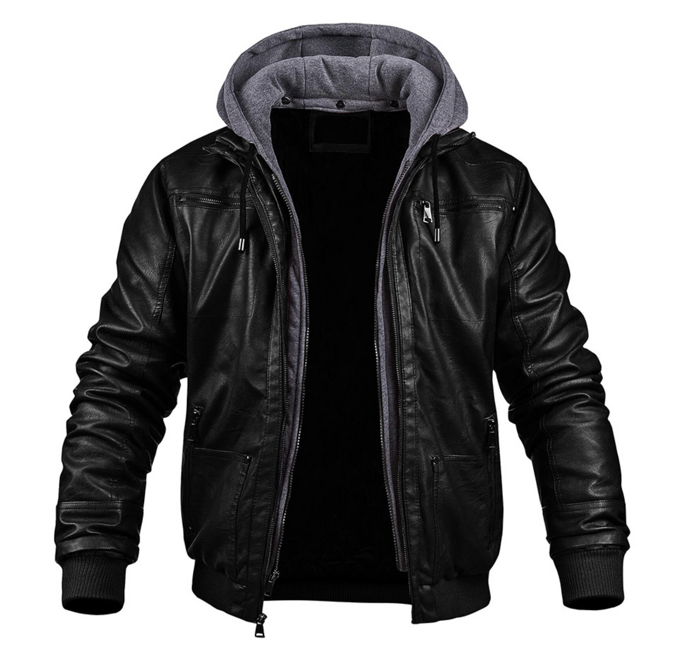 SULTA™ | Stylish Leather Winter Jacket with Hoodie