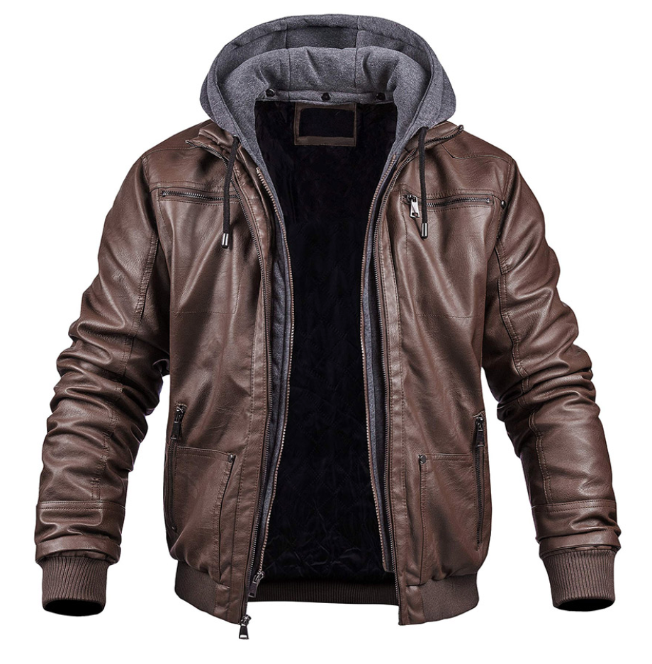 SULTA™ | Stylish Leather Winter Jacket with Hoodie