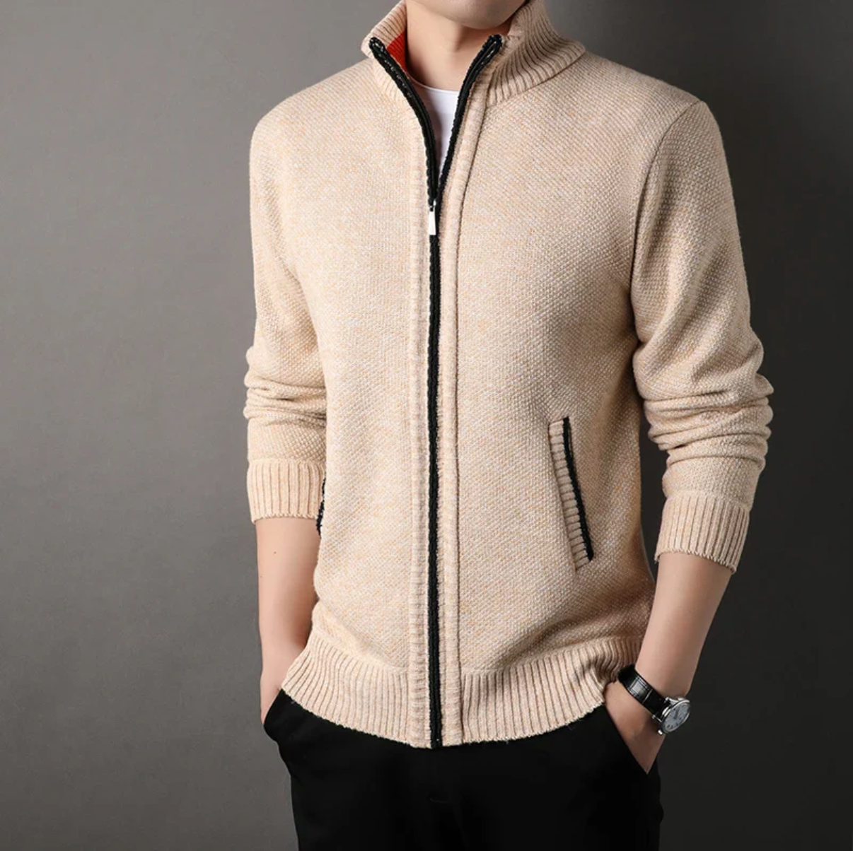 SULTA™ Men's Knit Stand Collar Cardigan Jacket