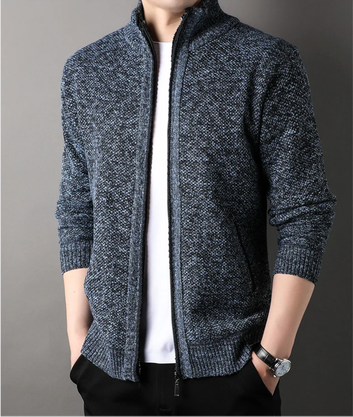 SULTA™ Men's Knit Stand Collar Cardigan Jacket