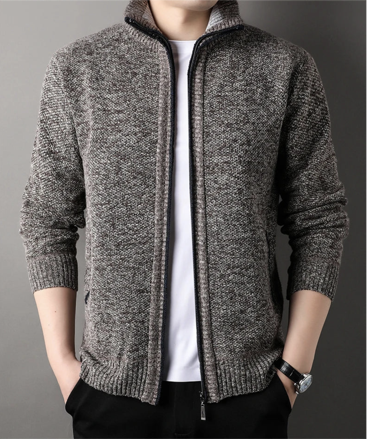 SULTA™ Men's Knit Stand Collar Cardigan Jacket