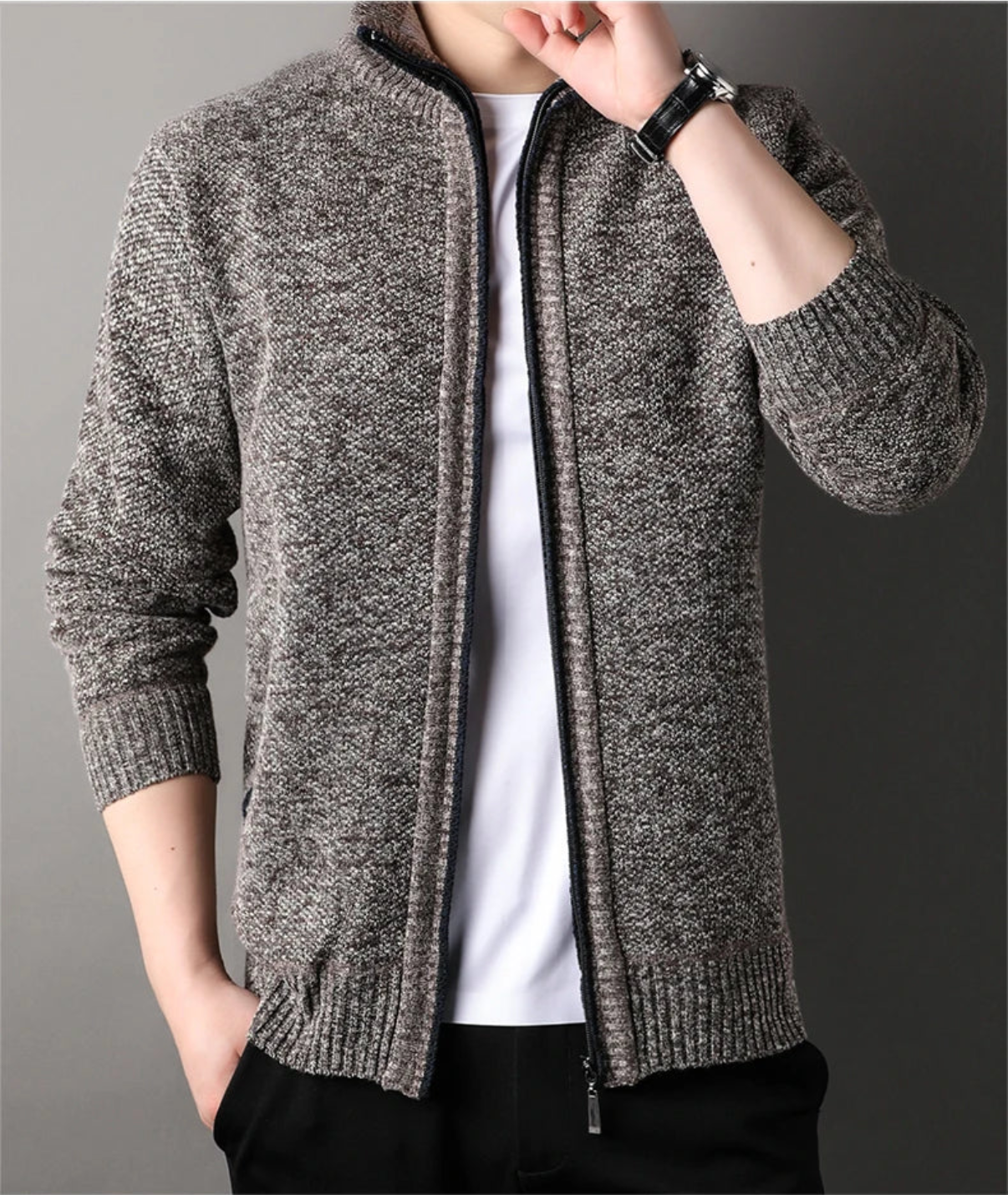 SULTA™ Men's Knit Stand Collar Cardigan Jacket