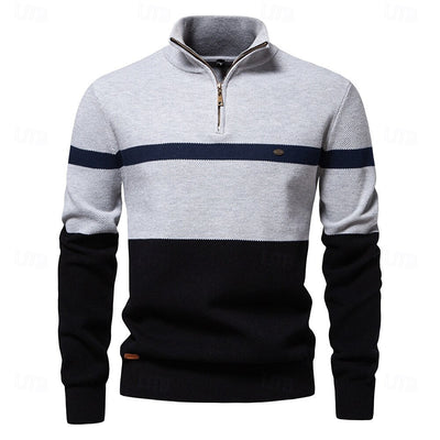 SULTA™ Zipper Pullover Sweater Jumper Knitwear